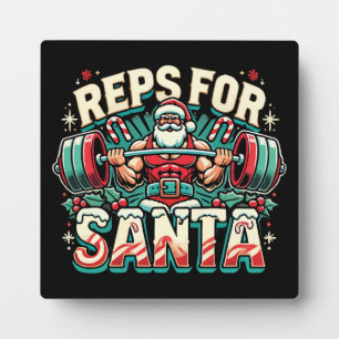Reps for Santa - Funny Christmas Fitness Fotoplatte