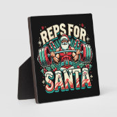 Reps for Santa - Funny Christmas Fitness Fotoplatte (Vorderseite)