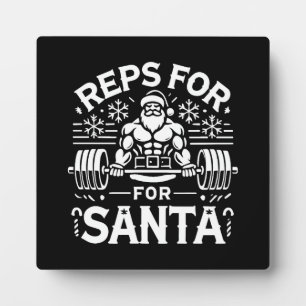 Reps for Santa - Funny Christmas Fitness Fotoplatte
