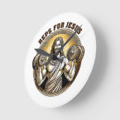 Reps für Jesus Runde Wanduhr (Winkel)