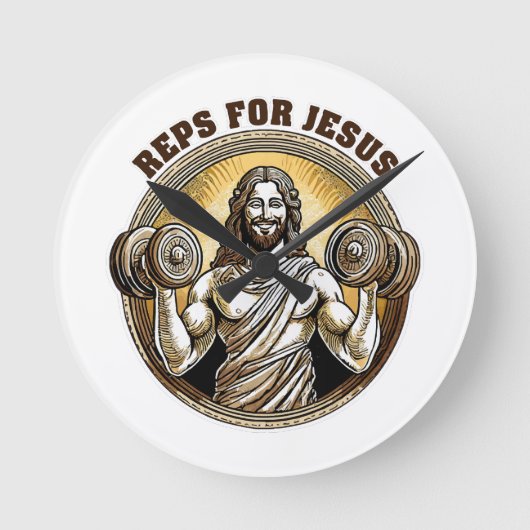 Reps für Jesus Runde Wanduhr (Vorderseite)