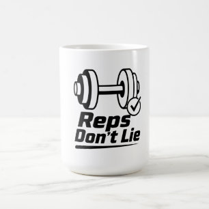 Reps lügen nicht Shirt Gym Motivation Tee Verwandlungstasse