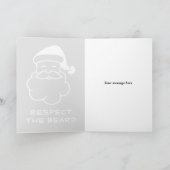 Repsect the beard funny Santa Claus Christmas Karte (Innenseite)