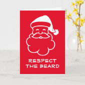 Repsect the beard funny Santa Claus Christmas Karte (Gelbe Blume)