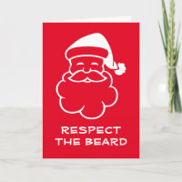 Repsect the beard funny Santa Claus Christmas