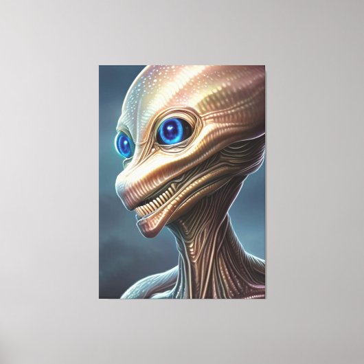 Reptil Alien Canvas Print Leinwanddruck (Vorderseite)