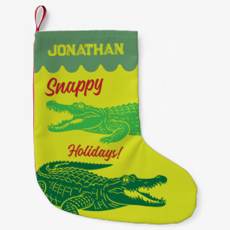 Reptil Alligator Kinder Kinder Custom Name Junge  Kleiner Weihnachtsstrumpf