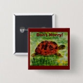 Reptil Animal Art Tortoise Custom Button (Vorne & Hinten)