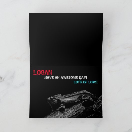 Reptil Birthday Karte (Innenseite)