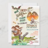 Reptil Birthday Party Einladung (Vorderseite)