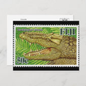 Reptil-Briefmarke Postkarte (Vorne/Hinten)