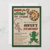 Reptil-Einladung, Reptile Show Geburtstag einladen Einladung (Vorderseite)