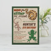 Reptil-Einladung, Reptile Show Geburtstag einladen Einladung (Stehend Vorderseite)