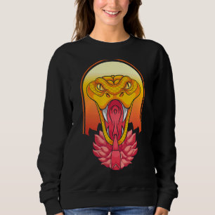 Reptil Floral Predator Animal Sunset Blume Sweatshirt