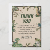 Reptil-Kindergeburtstag Dankeskarte (Vorderseite)