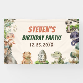 Reptil Kindergeburtstag Party Banner