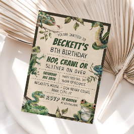 Reptil Kindergeburtstag Party Einladung