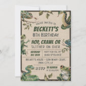 Reptil Kindergeburtstag Party Einladung (Vorderseite)