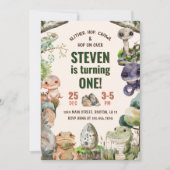 Reptil Kindergeburtstag Party Einladung (Vorderseite)