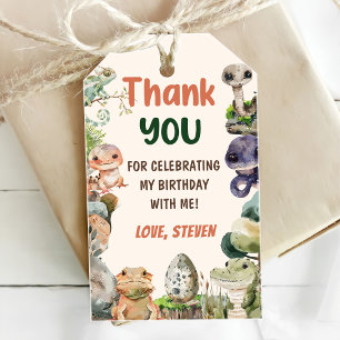 Reptil Kindergeburtstag Party Geschenkanhänger