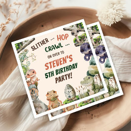 Reptil Kindergeburtstag Party Serviette