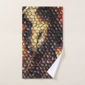 Reptil Leder mit gelblich-braunen Flecken? Badhandtuch Set (Handtuch)