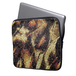 Reptil Leder mit gelblich-braunen Flecken? Laptopschutzhülle