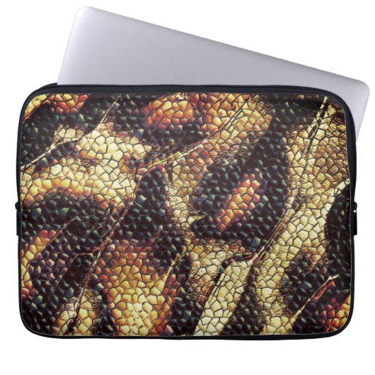 Reptil Leder mit gelblich-braunen Flecken? Laptopschutzhülle (Vorderseite)