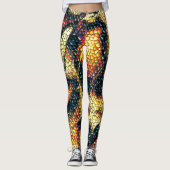 Reptil Leder mit gelblich-braunen Flecken? Leggings (Vorderseite)
