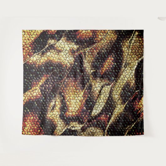 Reptil Leder mit gelblich-braunen Flecken? Wandteppich (Vorderseite (Horizontal))