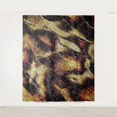 Reptil Leder mit gelblich-braunen Flecken? Wandteppich (Vorderseite)