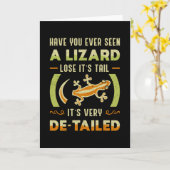 Reptil Lizard Gecko TierReptilien Funny Geschenk Karte (Gelbe Blume)