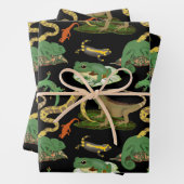 Reptil, Lizards und Amphibienmuster Geschenkpapier Set (Beispiel)