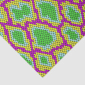 Reptil Muster grün, Lila, gelb Seidenpapier (Ausschnitt)