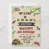 Reptil-Party-Geburtstagseinladung Einladung (Vorderseite)