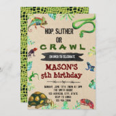 Reptil-Party-Geburtstagseinladung Einladung (Vorne/Hinten)