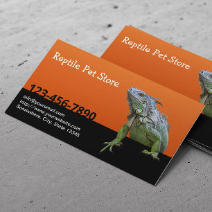 Reptil Pet Store Iguana Lizard Visitenkarte