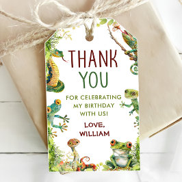 Reptil Show Geburtstagsparty Geschenkanhänger