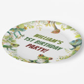 Reptil Show Geburtstagsparty Pappteller (Schrägansicht)