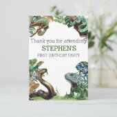 Reptil Slither Crawl Schlange Turtle Geburtstag Dankeskarte (Stehend Vorderseite)