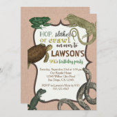 Reptilanimas-Geburtstags-Einladung Einladung (Vorne/Hinten)