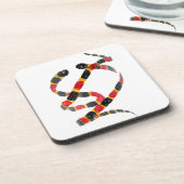 Reptile Art Coral Schlange Untersetzer (Linke Seite)