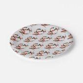 Reptile Art Coral Schlangen Pappteller (Schrägansicht)