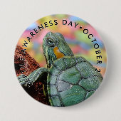 Reptile Awareness Day, Red Oared Slider Button (Vorderseite)