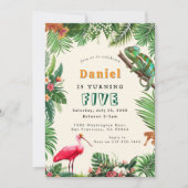 Reptile Birthday Einladung (Vorderseite)