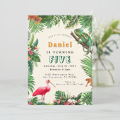 Reptile Birthday Einladung (Stehend Vorderseite)