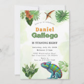 Reptile Birthday Einladung (Vorderseite)