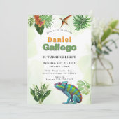 Reptile Birthday Einladung (Stehend Vorderseite)