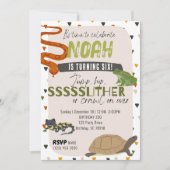 Reptile Birthday Einladung (Vorderseite)