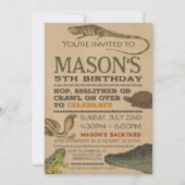 Reptile Birthday Einladung (Vorderseite)